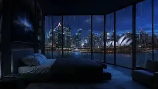 Fall Asleep Fast in a Cozy City Apartment | Rain and Thunder Sounds for Relaxation and Beat Insomnia