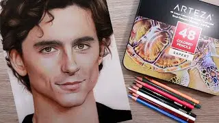 Retrato realista con lápices de colores ARTEZA - TIMOTHÉE CHALAMET