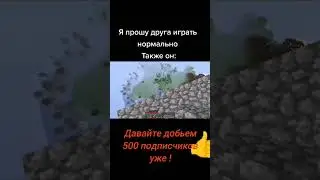 Когда играешь в Майнкрафт с другом.