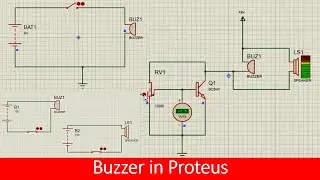 how to use buzzer in Proteus tutorial