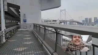Crossing the Long bridge connecting odaiba and shibaura