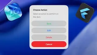 iOS 26 Multi-Action Alert Dialog in Flutter | Action Sheet Style UI Tutorial
