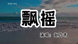 趙乃吉 - 飄搖『風停了雲知道愛走了心自然明了』（動態歌詞/Lyrics Video/無損音質/4k）