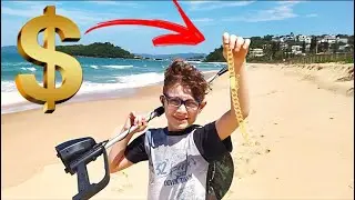 I found a gold chain Detectorism on the beach MD4030 metal detector