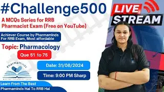 MARATHON CLASS 3 FOR RRB PHARMACIST EXAM|| PHARMACOLOGY 25 QUESTIONS BY NITIKA MAM|
