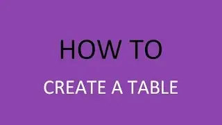 OpenOffice Base: Creating Tables