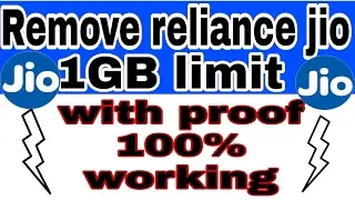 Remove Relaince JIO 1GB Limit