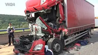04.06.2019 - VN24 - (Teil2) - Truck salvage of the accident wreck on A1 near Schwerte