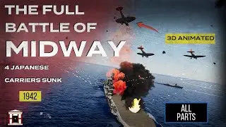The Battle of Midway, 1942 - 3D Animated (ALL PARTS)