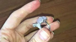 Серебряное кольцо Русалка с халцедоном