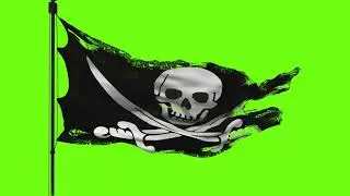Flag Animation Green Screen l Pirate Flag