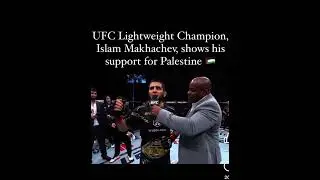 islam makhachev shows loves nd support to Palestine 🇵🇸 ❤️
