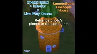 Spongebob's House Speed Build + Interior × Live Play Demo🍍✨️