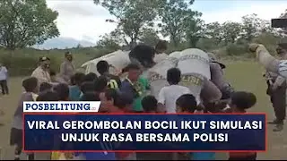 Viral Gerombolan Bocil Ikut Simulasi Unjuk Rasa Bersama Polisi