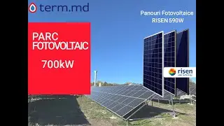Parc fotovoltaic la cheie de 700kW! Panouri Fotovoltaice! Montajul panouri solare la teren Moldova.