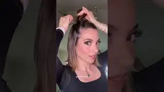 half up 💕 with a twist ✨ #hairstyle #hairtutorial #shorthairstyles