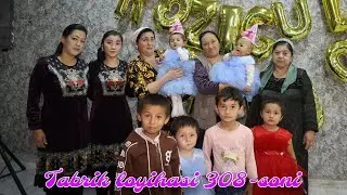 Tabrik loyihasi 308-soni Shirinoy va Ro'zigul 1-yosh tug'ilgan kuni..