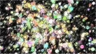 colored fuzzy dots - sketch style - MagicVideoArt