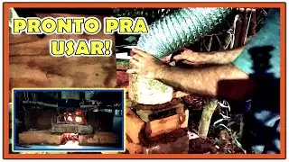 🔥FOGÃO a LENHA 🫕 ARTESANAL na NOSSA BASE, EU CONSTRUINDO #2