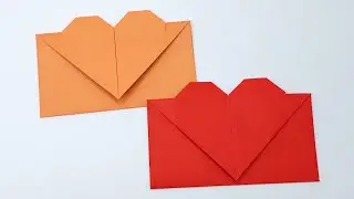 ★★★Easy Origami Heart Envelope - How to Make Paper Envelope - Envelope De Papel★★★