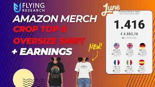 Amazon Merch - NEW Crop Top & Oversize Shirt + Amazon Earnings JUNE 2024