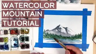 Easy Step by Step Watercolor Tutorial of Mt  Bachelor