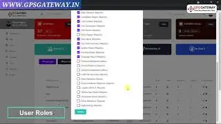 How to define user roles in the gps gateway tracking application , User roles in gps gateway app