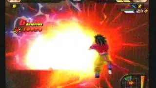 Goku Super Saiyan 4 VS 5 malos (Tenkaichi 2)