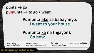 How to use Affix -UM (Learn Tagalog) Part 1