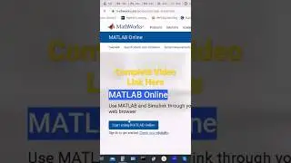 Use Matlab Online