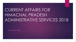 Must Watch Current Affairs for HPAS Exam
