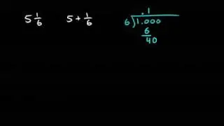 Prealgebra 5.5d - Converting Mixed Numbers to Decimals