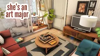 she's an art major apartment \\ The Sims 4 CC speed build