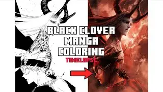 BLACK CLOVER MANGA COLORING TIMELAPSE