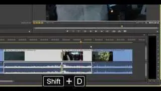 Add the default video/audio or both  - Premiere Pro CC Keyboard shortcut