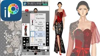 Desain baju kebaya di ibis paint x || digital fashion illustration