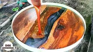 How to make Fire Lava Epoxy Table - Awesome ideas from Epoxy Resin - Amazing Woodworking Art