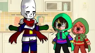 dont jump off a clief! meme //papyrus au/chara au/frisk au/ corruptedverse/papyrus's loyalty-/papara