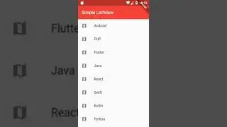 Flutter Tutorial:  Listview Example