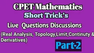 CPET MATHEMATICS Probable Questions #cpet #cpetmathematics