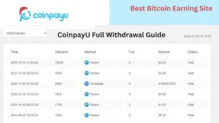 CoinpayU withdrawal & payment proof tutorial