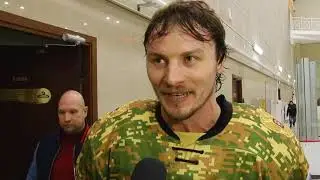 Интервью игрока команды  ХК Феникс(Москва) Сергея Бернацкого после матча СГМ vs ХК Феникс(Москва)