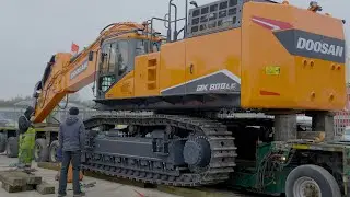 Moving New Doosan DX800 Excavator From Dealers Yard