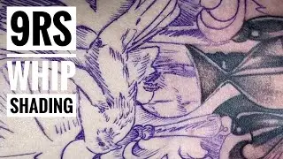 9RS Whip Shading | Sleeve Tattoo begins | Time lapse