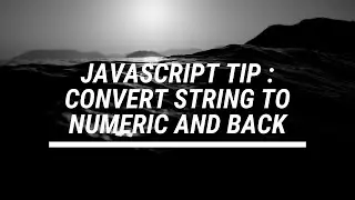 JavaScript Tip : Convert string to numeric and number back to string - Quick and fast