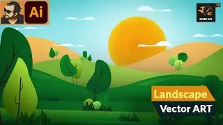 How to Draw a Simple Landscape Vector Art in Adobe Illustrator | Tutorial