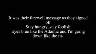 Eyes Blue Like The Atlantic Lyrics- eyes blue like the atlantic im going down like the titanic