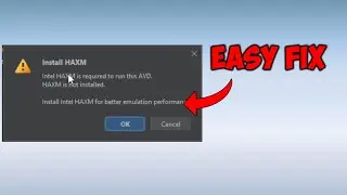 Intel HAXM is required to run this AVD. Android Studio IGUANA