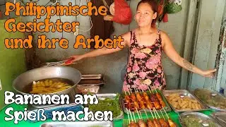 Bananen am Spieß machen