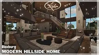 BLOXBURG: Modern Hillside Home Speedbuild (interior + full tour) Roblox House Build